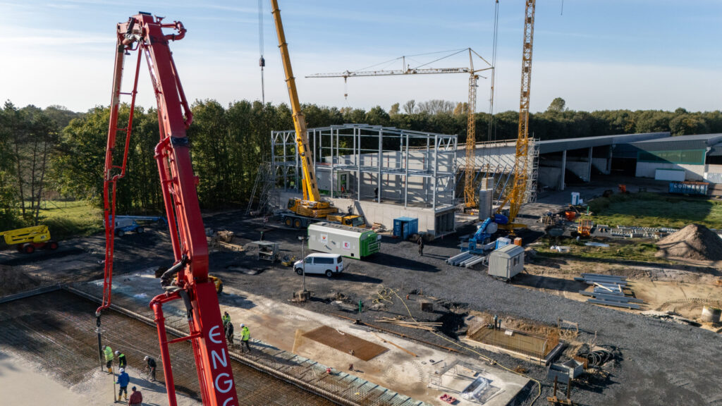 Drohenansicht der Baustelle